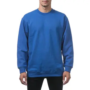 Pro Club Men's Heavyweight Crew Neck Fleece Pullover Sweater - Royal Blue - Small