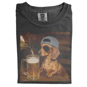 Vintage Dachshund Drink Shirt, Funny Dog Tee, Dachshund Graphic Tee, Cute Dog T-Shirt, Dog Dad Shirt, Pet Lover Tee, Funny Animal Shirt, Gift for Men, Gift for Women