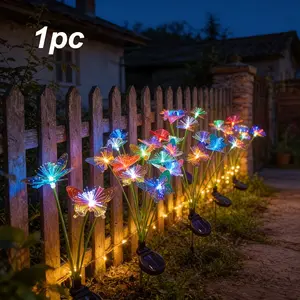 LED Solar Butterfly Lawn Lights, 6 Pieces, Adjustable Security Lighting, Perfect for Garden, Balcony, Lawn, Pathway, Solar Outdoor Lights