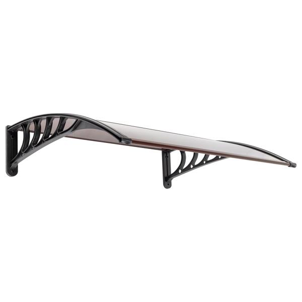 40" x 38" Window Awnings Door Canopy, Polycarbonate Cover Front Door Outdoor Window Awning Exterior, Entry Door Awning for Sun Shutter, UV, Rain and Snow Protection, Hollow Sheet,Brown Board(Upgrade)