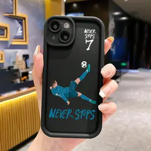 Football Player Pattern Protective Phone Case, Anti-drop Phone Protector Cover, Phone Accessories Compatible with iPhone 6 7 8 X XR XS 11 12 13 14 15 Pro Max