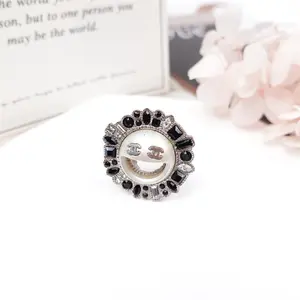 Pre-owned Chanel Pearl Silver Sunflower Metal Ring T JM0000100271