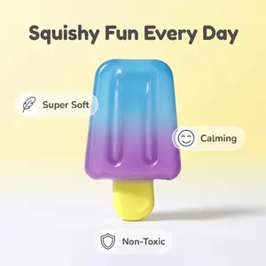 Popular Ice Cream Bar Squishy Fidget Toy, Cute Kawaii Aesthetic Style, Flexible Rebound Play, Fushigi Stress Relief Surprise Toy for Kids & Adults
