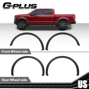Factory-Style Black PP Fender Flares Wheel Arches, Automotive Vehicle Truck Accessories for 15-17 Ford F150