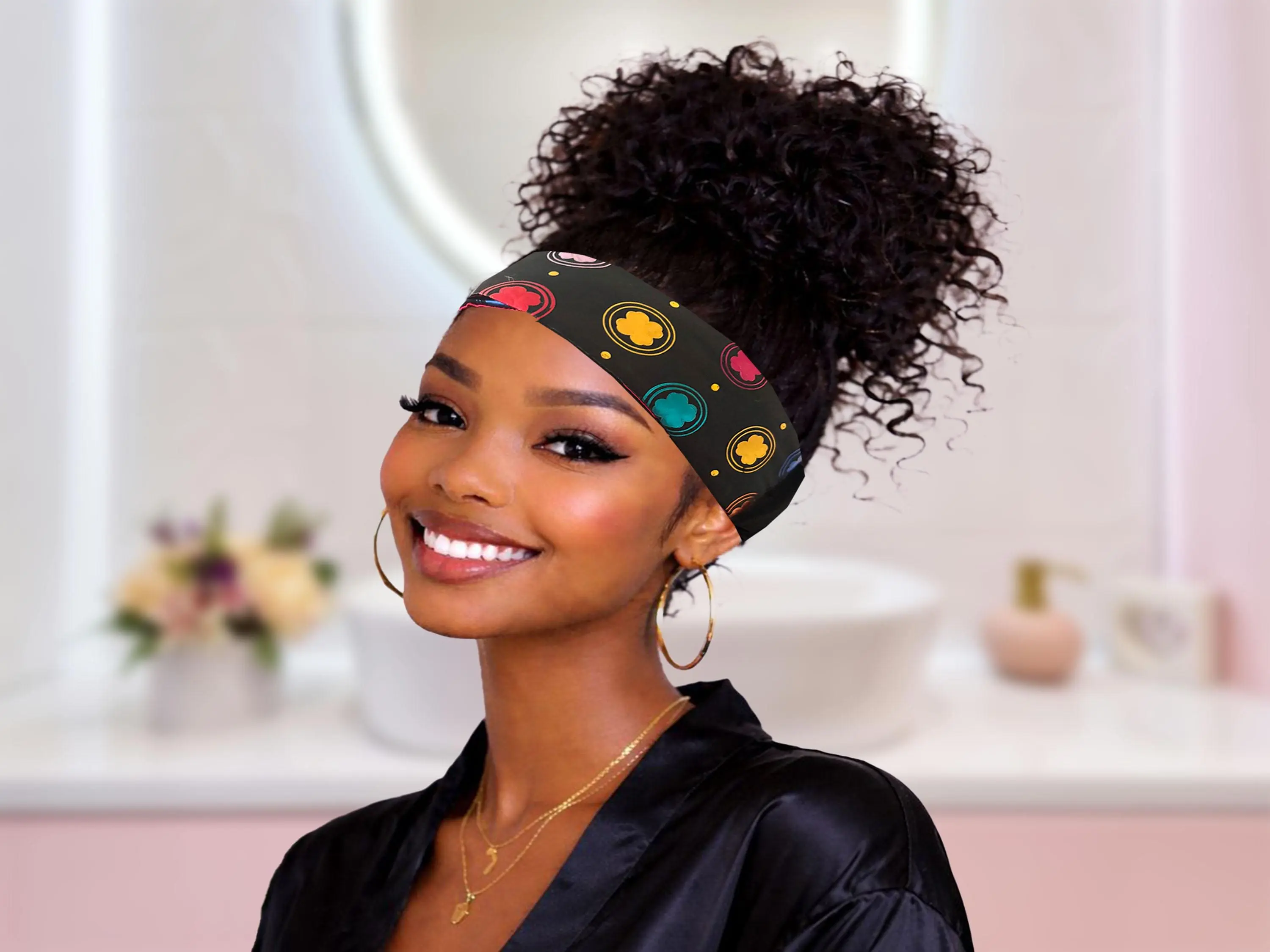 Adjustable Elastic Wig Band, Satin Hair Wrap, Edges Protector, Edge Growth, Frizz Buster