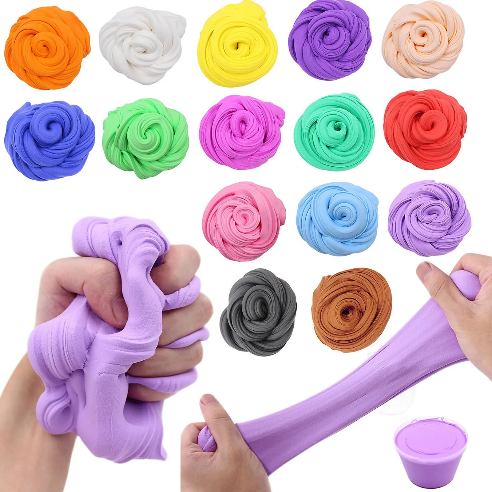 DIY Solid Butter Slime Kit - 4.5x6x4cm Scented Colorful Squeeze Slime & Squishy Toy, Eco-Friendly Non-Sticky Sensory Toy for Kids, Stress Relief, Sensory Activities, School Projects, Kids Favorites