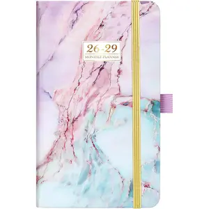 2026-2029 Monthly Pocket Planner - 3 Year Monthly Planner 2026-2029, Jul. 2026 - Jun. 2029, 6.3" x 3.8", 2026-2028 Small/Purse Planners with 60 Notes Pages, Inner Pocket, Pen Loop, Elastic Closure