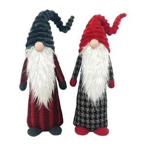 17" Santa's Workshop Tall Xmas Gnomes, Set of 2