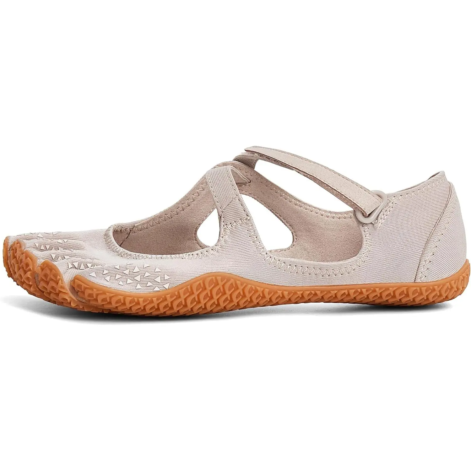 Five Finger Shoes for Women Sneaker Gym Ballet Flats Comfortable Hook and Loop Strap Barefoot Tabi Glove Shoe Anti-Slip