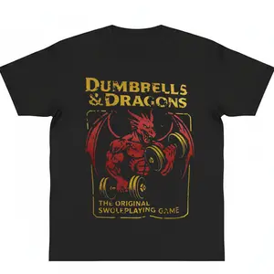 Funny Gym Dnd graphic T Shirt Dungeons and Dragons Workout Parody Tee Swole Dungeon Master Gift funny  y2k cotton fashion Streetwear Casual Top Trending