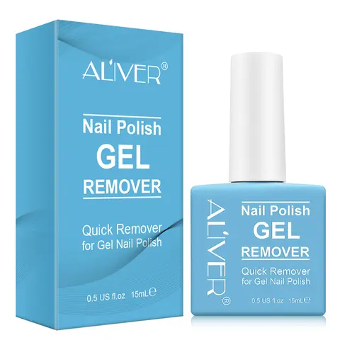 Aliver Water-Based Fast-Acting Gel Nail Polish Remover - Nail Care Solution, 3-5 Minute Removal, No Foil/Soaking/Wrapping, Natural, Acetate-Free, Moisturizing Formula, No Toxic Odor, 15ml