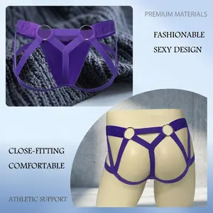 Men's Athletic Jockstrap Thong Underwear - Breathable Supportive Design for Sports Workout Gym Running Comfortable Male Underwear with Secure Fit and Flexible Waistband Perfect for Active Lifestyle