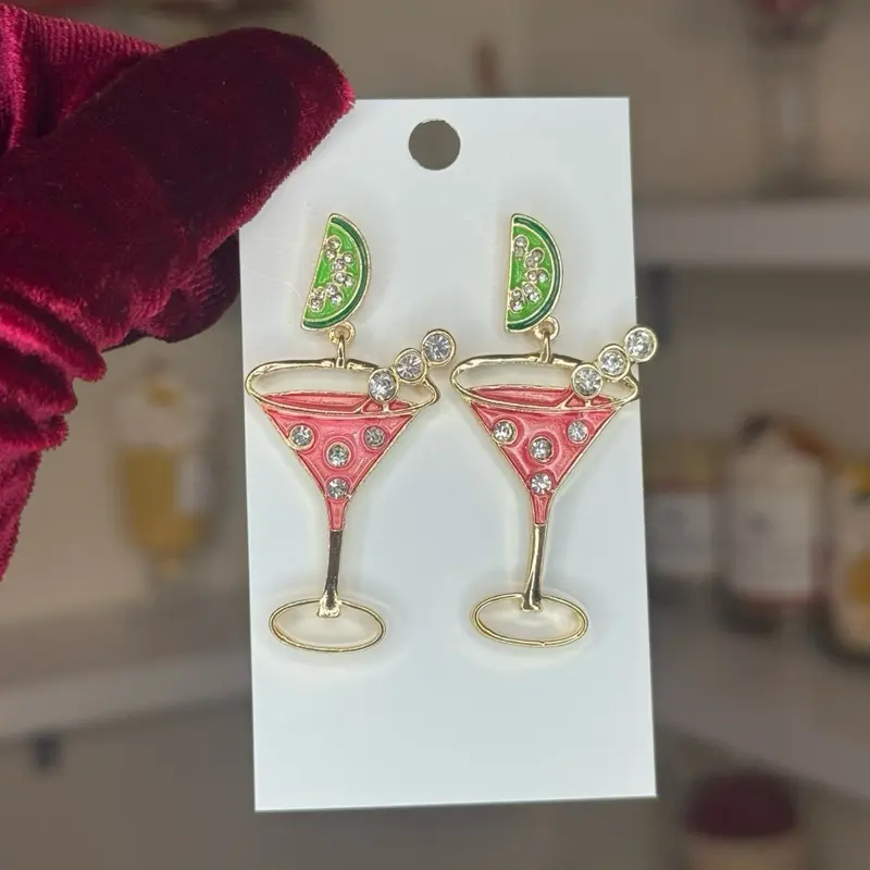 Pink martini earrings