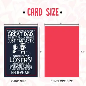 Father's Day Greeting Card - Premium Quality - Includes envelope