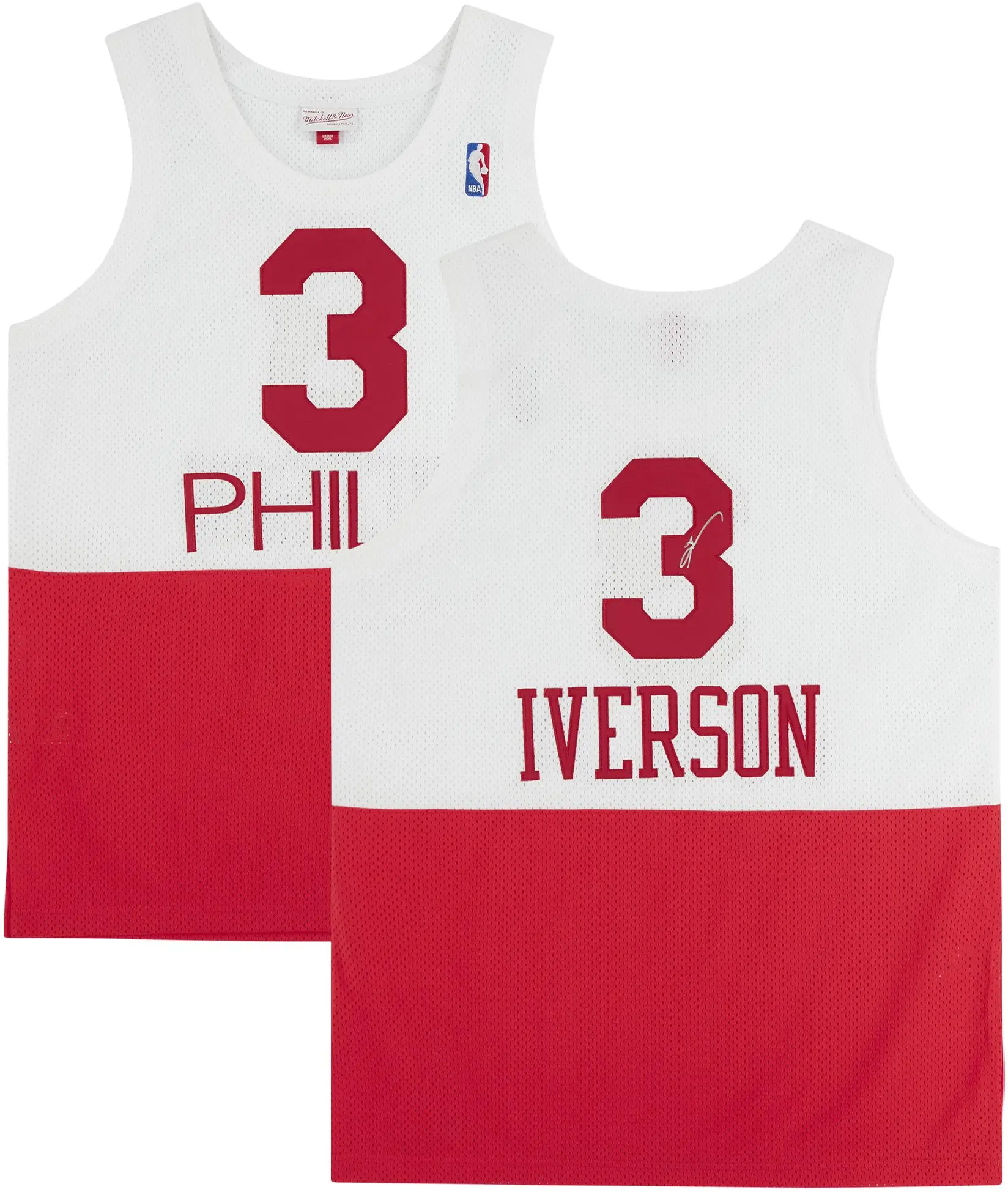 Allen Iverson Philadelphia 76ers Autographed Red & White 2003-04 Mitchell & Ness Authentic Jersey - Fanatics Authentic Certified