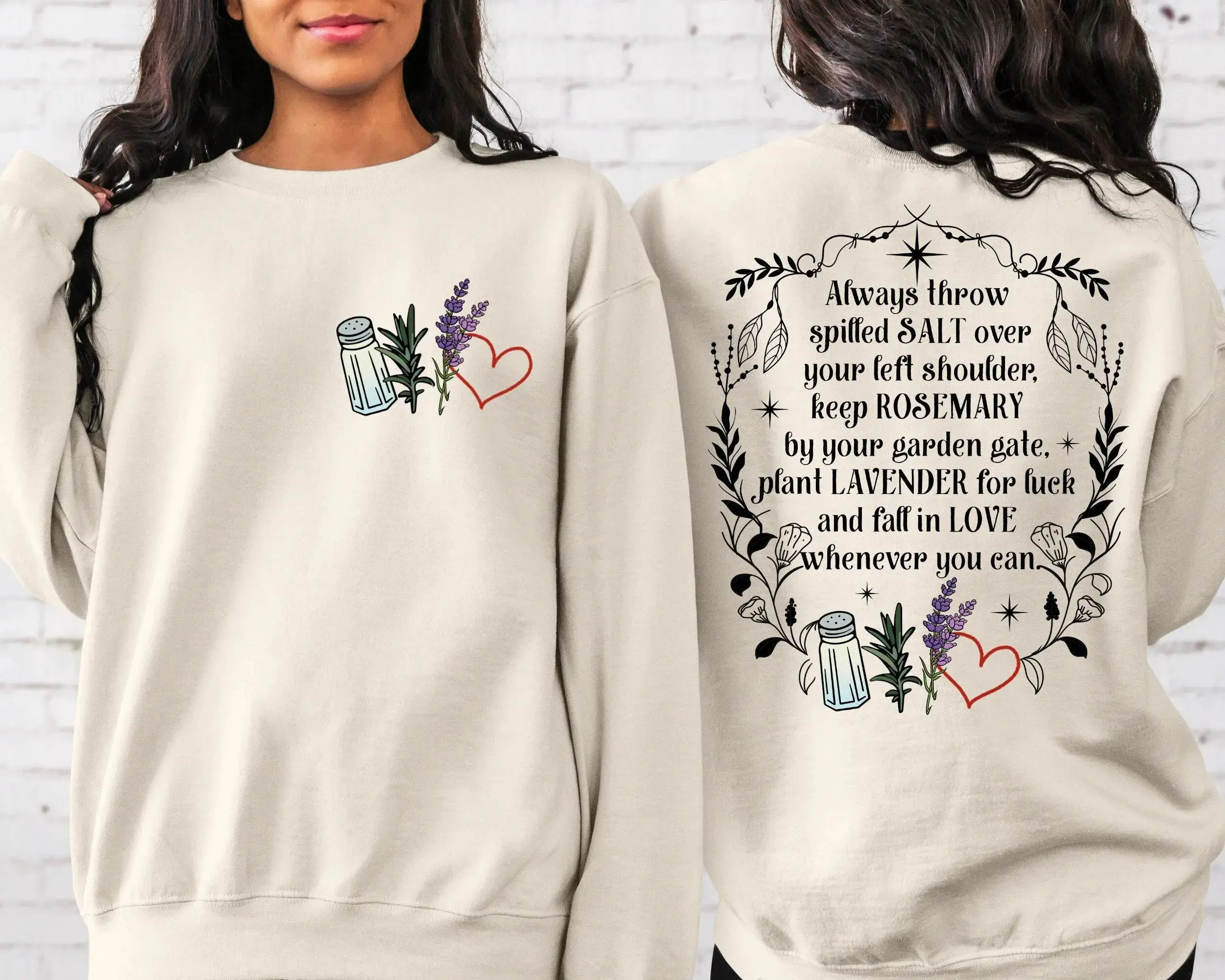 Practical Magic Sweatshirt, Salt Rosemary Lavender, Witchy Hoodie