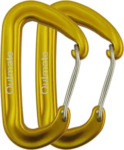 Outmate 12Kn 3.2"X2" Heavy-Duty Carabiner Clips - Durable, Lightweight Aluminum Alloy Carabiners for Hiking, Camping, Keychains, Dog Leashes, Hammocks & More