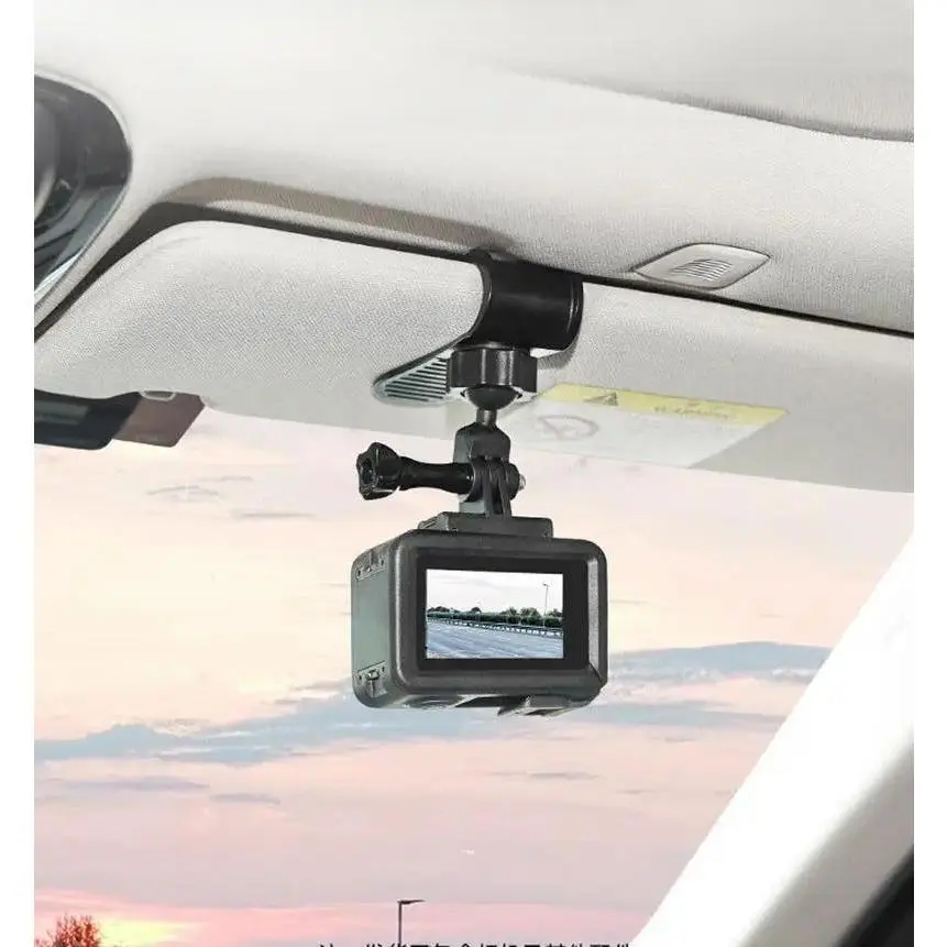 Gopro Car Mount for Action Camera Recording Sun Visor Action Cam Cradle Pov Auto Support for Go Pro Insta360 DJI Osmo AKASO