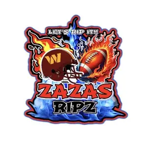 ZaZas Ripz Personal Dome Option Custom Signed Jersey with COA Football Design Let's Rip It