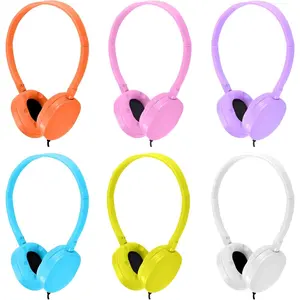 Headphones Bulk 6 Pack for Classroom School, Student  Ear Wired Headphones with 3.5mm Jack for  Boys Girls Adults