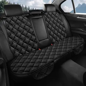 Car Rear Seat Cover 1 Count Universal Protective Cushion Cover & 2 Counts Backrest Cushions Hand Embroidered Polyester Anti-dirty Seat Cover