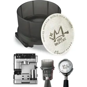 Espresso Puck Screen and Portafilter Funnel for Ninja Luxe Cafe Accessories,53.3mm Portafilter Filter Screen and Plastic Replacement Dosing Funnel for ES501 ES601