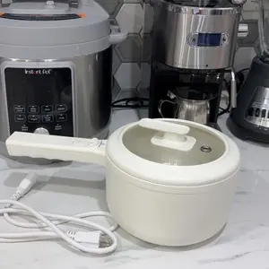 Ceramax Electric Cooker Nonstick Ceramic Skillet Pan Hot Pot Mini Cooker with Lid Steamer