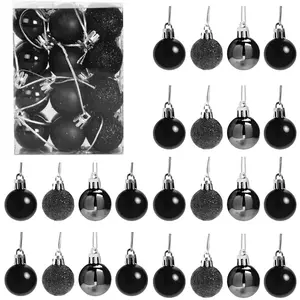 Mini Shatterproof Christmas Balls, 24/72pcs Tree Decorations, 3cm Party Supplies, Holiday Wedding Birthday Halloween Decoration