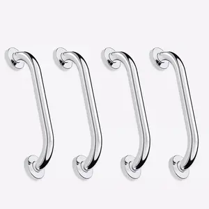 12 Inch Shower Grab Bar Chrome Stainless Steel Bathroom Grab Bar, Shower Handle, Bathroom Balance Bar, Safety Hand Rail Support - Handicap, Elderly, Injury, Senior Assist Bath Handle
