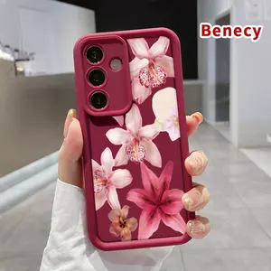 Phone Case Compatible with Samsung Galaxy S23 Ultra S24 Plus S25 S22+ Floral Elegance Dream Pocket-Friendly Shockproof Silicone Protective Softcase