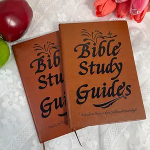 A5 Hardcover PU Leather Prayer Bible Journal Guide - 66-Page Daily Reflection Notebook, Office Stationery for Group Study, Keepsake Gift