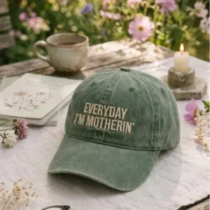 Everyday I'm Motherin Hat 2026 – Funny Embroidered Mama Baseball Cap, Adjustable Cotton Dad Hat, Gift for Mom Grandma, Mother's Day Gift