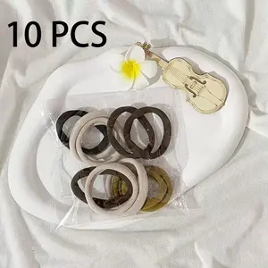 50pcs Solid Color Hair Tie, High Elasticity Hair Tie, Hair Accessories for Women & Girls, Minimalist Headwear Rubber Bands Suitable for Thick Hair Styling, Rubber Bands, Elastic Hair Accessory
