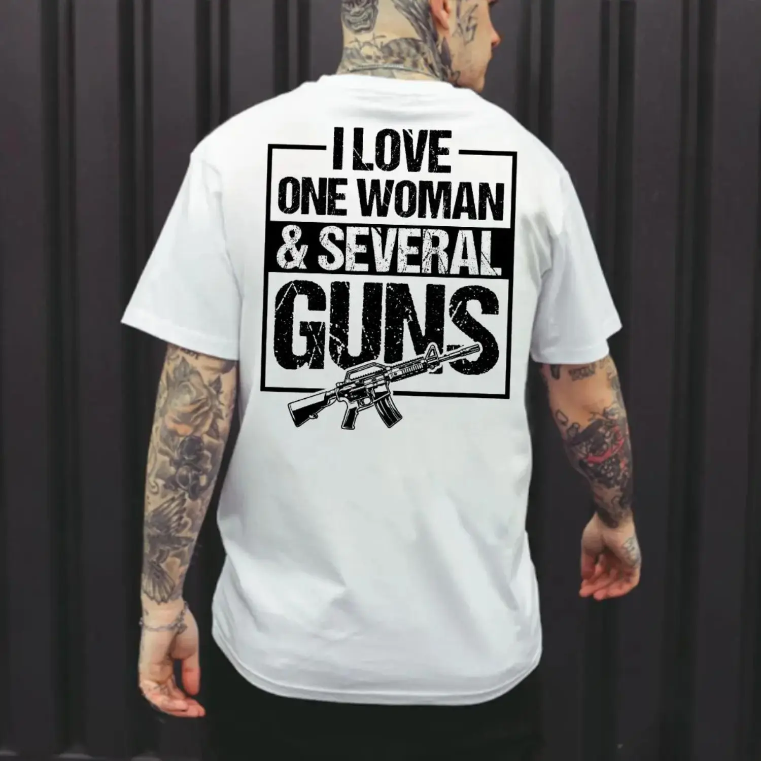 Love One Woman and Several Guns Graphic TShirt for Men Supporting Second Amendment Gun Lovers Wife Hoodie