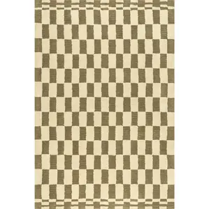 Kia Checkerboard Wool Area Rug