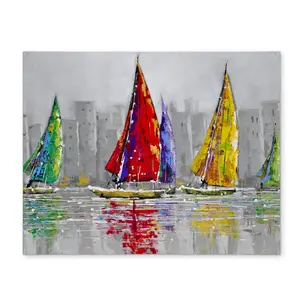 360 stand Nautical Coastal 14x18 in. Stain-Proof Rectangular Sailboats in the Wind Placemat Set - Indoor/Outdoor Kitchenware for Dining Table Home Decor, Tableware, Coastal Home Decor
