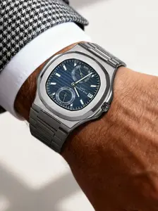 NAVIFLZ NFVZ New TOP Luxury Brand Men 40mm Quartz Analog Wristwatches Sliver Sport Business Stainless Steel sapphire glass  Male Fashion Luminous Dial Watch Analog Watch