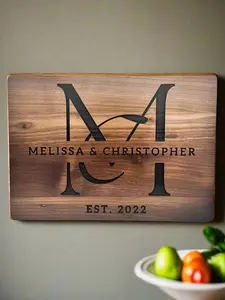 Personalized Laser Engraved Cutting Board - Custom Wood Kitchen Gift