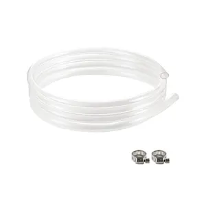 VEVOR  Clear Vinyl Tubing, 1/2" ID x 5/8" OD, 10FT Plastic PVC Tubing, Flexible and Cuttable Clear Hose, 1/16 in Wall Thickness, High-strength PVC Material for Aquarium Irrigation Swimming Pool Lab, Flexible Cut, Irrigation Hose