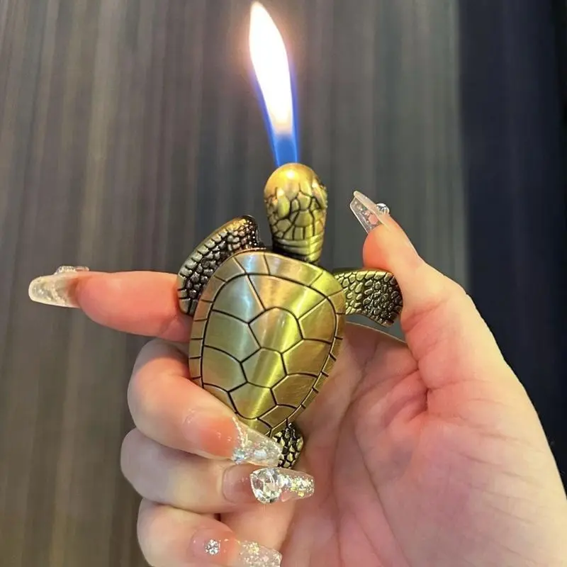 Cool Lighters, Creative Soft Flame Windproof Lighters,Adjustable Flame Refillable Butane for Gifts Mens Lovers Kitchen (Without Butane Gas)