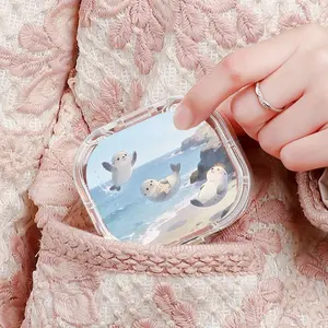Seaside Dolphin Hair Tie Storage Box, Ultra-Light Mini Travel Hair Tie & Small Jewelry Box