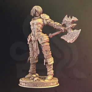 Goliath Barbarian - Agga 3D-Printed Resin Miniature, DM Stash Decorative Pieces Character Figure Collectible Home Decor Statue & Figurine, 3D-Printed Resin Miniatures, Decorative Pieces Miniatures