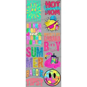 Sun Rays DTF Transfers Gang Sheet 24.5” wide x 60” long DIY Direct to Film T Shirt Transfers