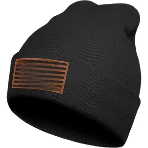 Fishing Beanie Fishing Gifts Bass Gear Accessories Stuff Men's Beanie Winter Knit Hat Gifts for Dad Husband Grandpa Fathers Day Christmas Birthday Gifts Leather Pattern Skull Caps at Men’s Clothing store