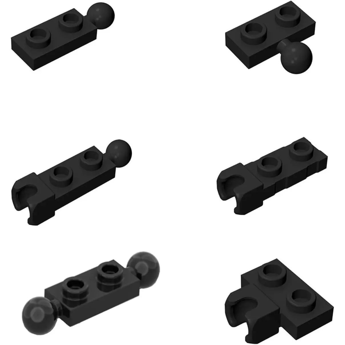 150 Piece Ball Joints Classic Building, 6 Sizes Ball End and Friction End Socket on Ends Compatible with Lego Parts and Pieces