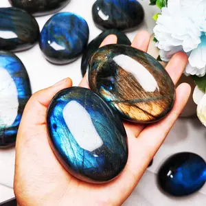 1 count High Quality Wholesale Natural Labradorite Polished Healing Crystals And Stones Palm Stones