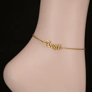 Angel Angel Anklet New Stainless Steel Angel Pendant Fashionable Simple Girlfriend Gift Jewelry Wholesale