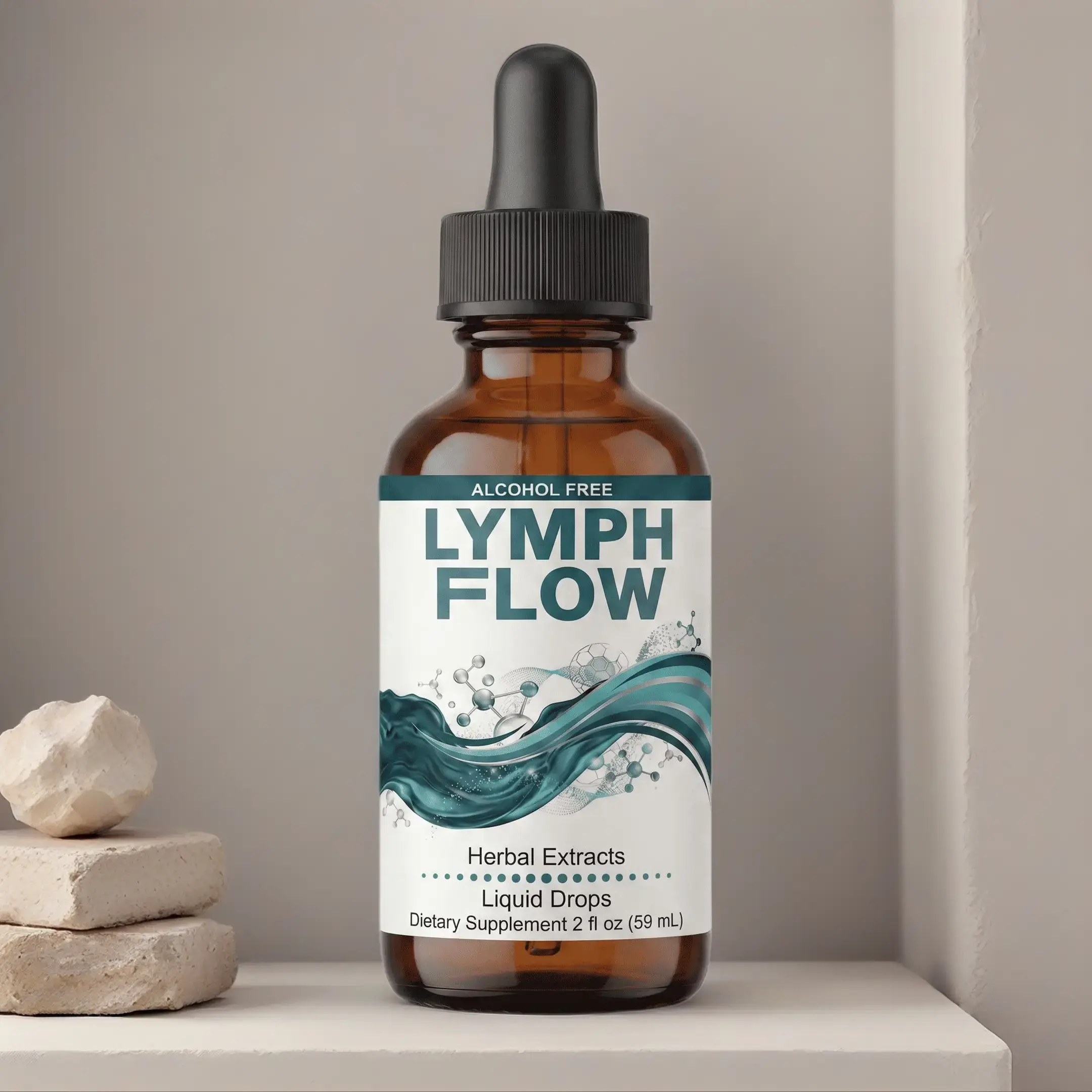 Lymph Flow - Boswellia Serrata & Turmeric Curcumin Drops for Lymphatic Drainage 2 FL.OZ Natural Healthcare Formula