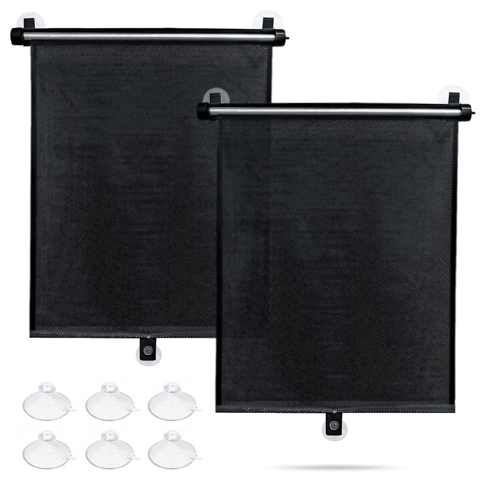 DIBMS Car Window Shade for Side Windows, 2 Pack Sun Shade Retractable for Car Blocks Heat and UV Rays Glare Protection Roller Sunshade Visor for Baby, Kids, Pets, Passengers