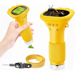 Portable Digital Microscope for Kids, Pocket Handheld Microscope Camera with 2'' Inch Screen, Educational Science Christmas Birthday Gifts